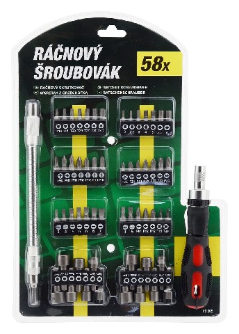 Skrutkovač 58-ks s račňou