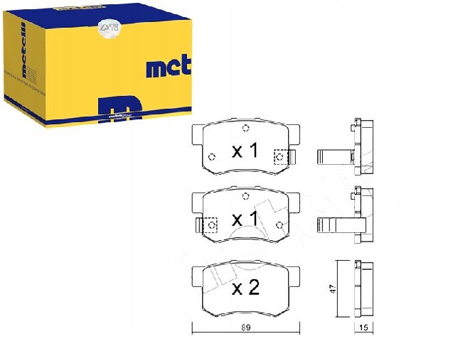 Platničky brzdové Honda Accord/Civic METELLI   