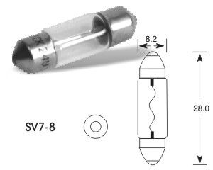 Žiarovka ELTA 12V/ 3W sulfit mini