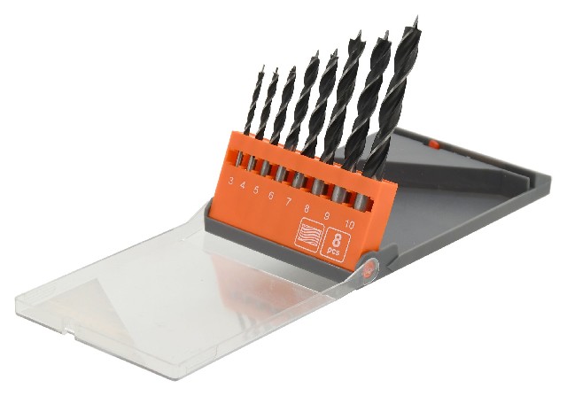 Vrtáky do dreva 8-ks 3-10mm HCS VOREL