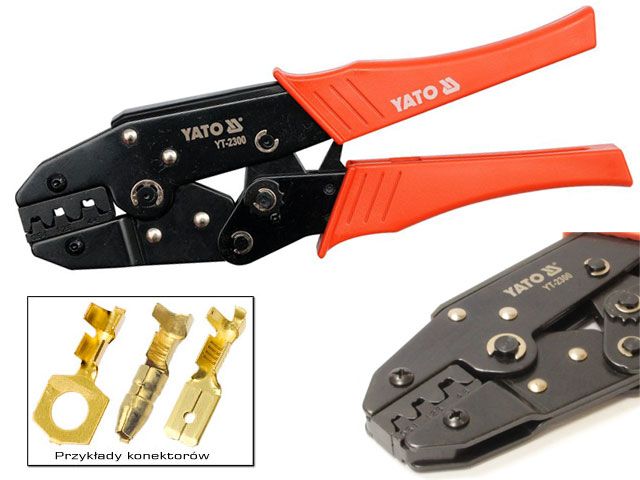 Kliešte konektorové 230mm, pre káble 20-18(AWG) a konektory od 0,5-6 mm YATO  