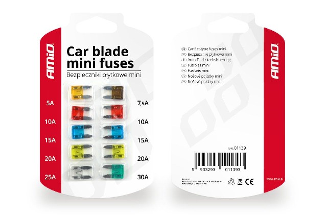 Poistky elektrické sada ploché  10-ks mini AMIO