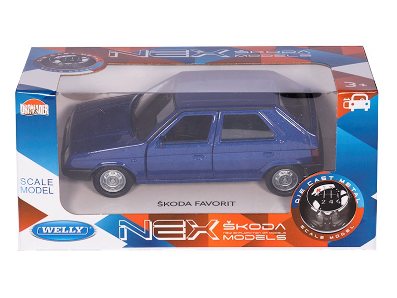 Model Škoda Favorit modrý 1:34