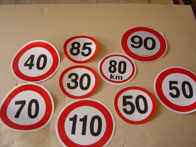 Označenie rýchlosti reflexné  90km/h Q150mm