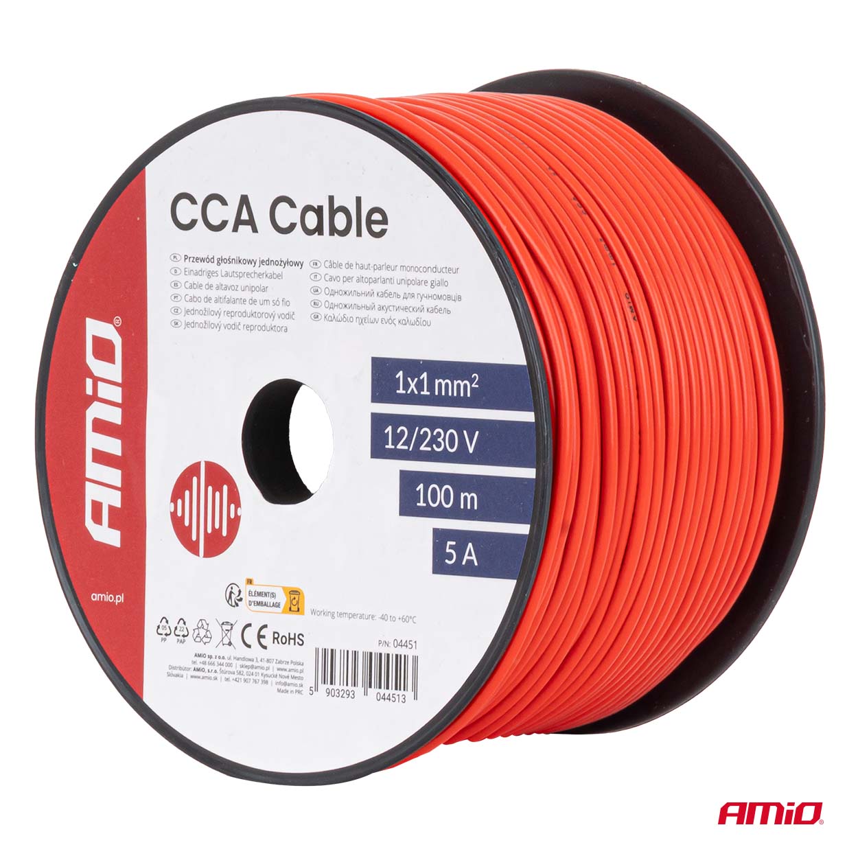 Kábel Q1,0mm CYA červený