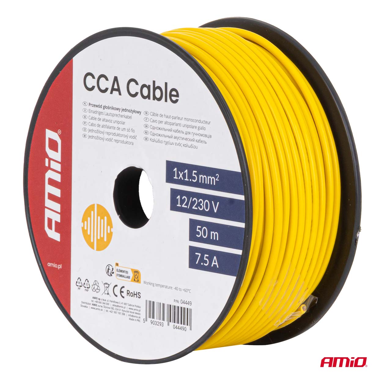 Kábel Q1,5mm žltý