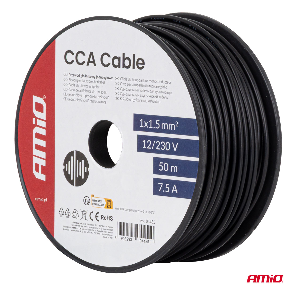 Kábel Q1,5mm čierny