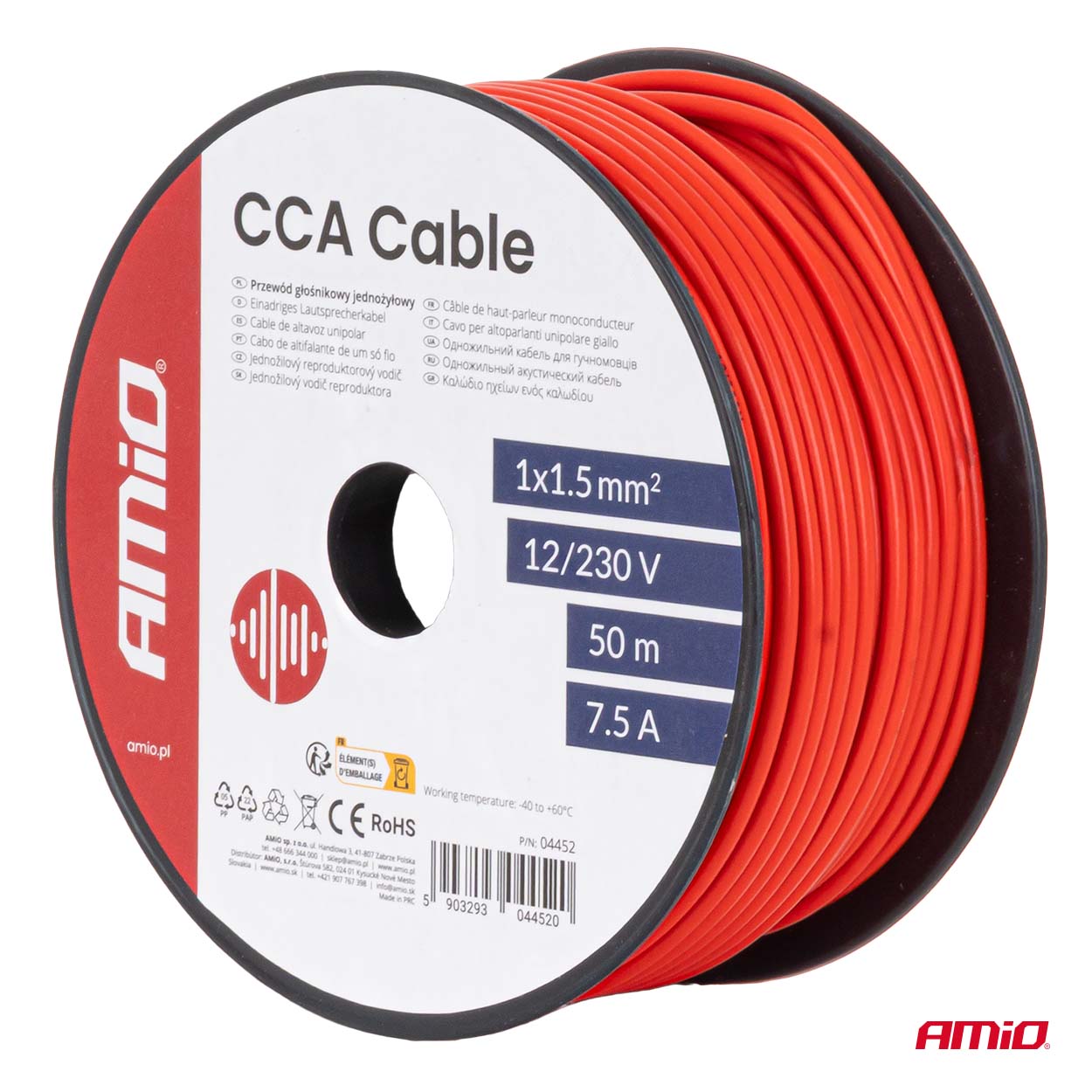 Kábel Q1,5mm červený