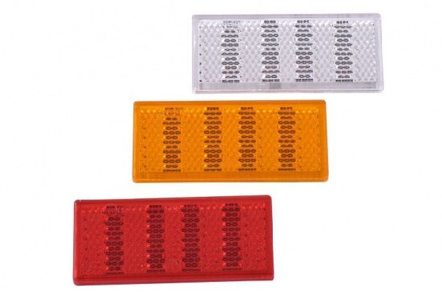 Odrazka obdĺžniková lepiaca 95x45mm oranžová