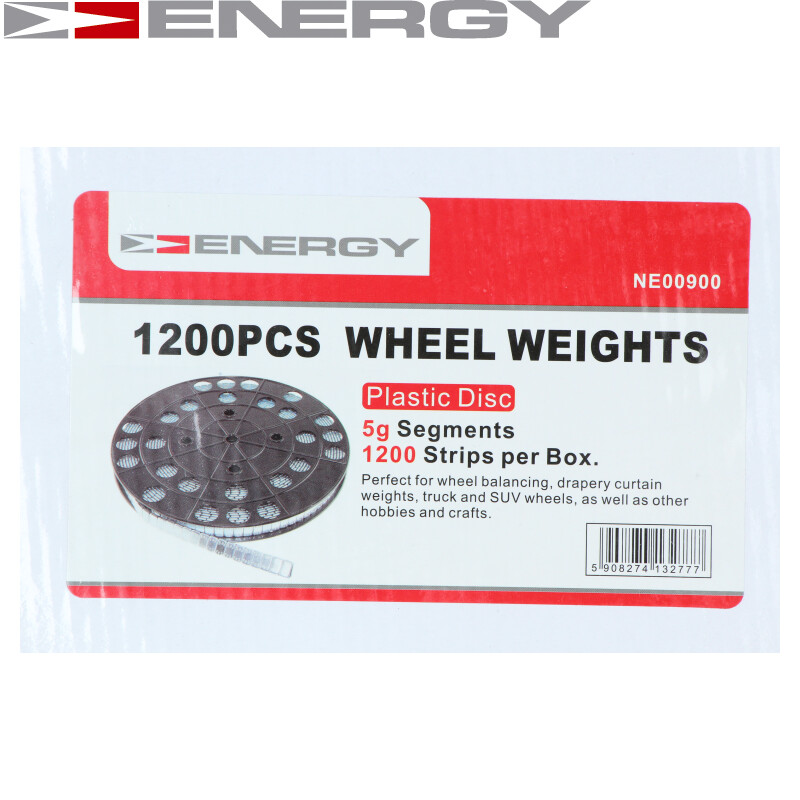 Závažie na disky AL 5g samolepiace 1200-ks v kotuči ENERGY