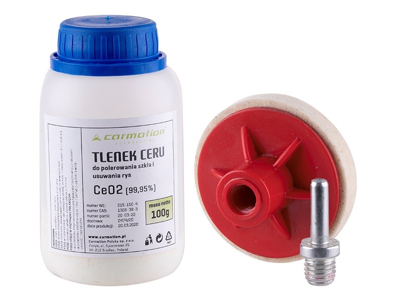 Sada na leštenie okien s oxidom céru